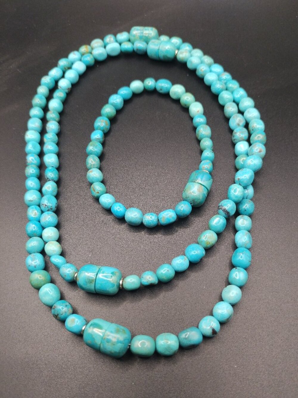 Jay King DTR Turquoise 5 piece Sectional Necklace & Bracelet (magnetized) NIB